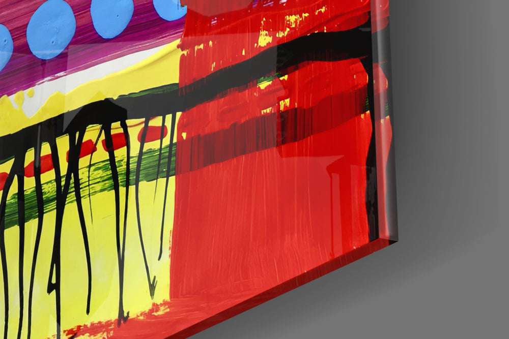 Contemporary-abstract artwork anchoring a wall with tangle-and-spiral palette