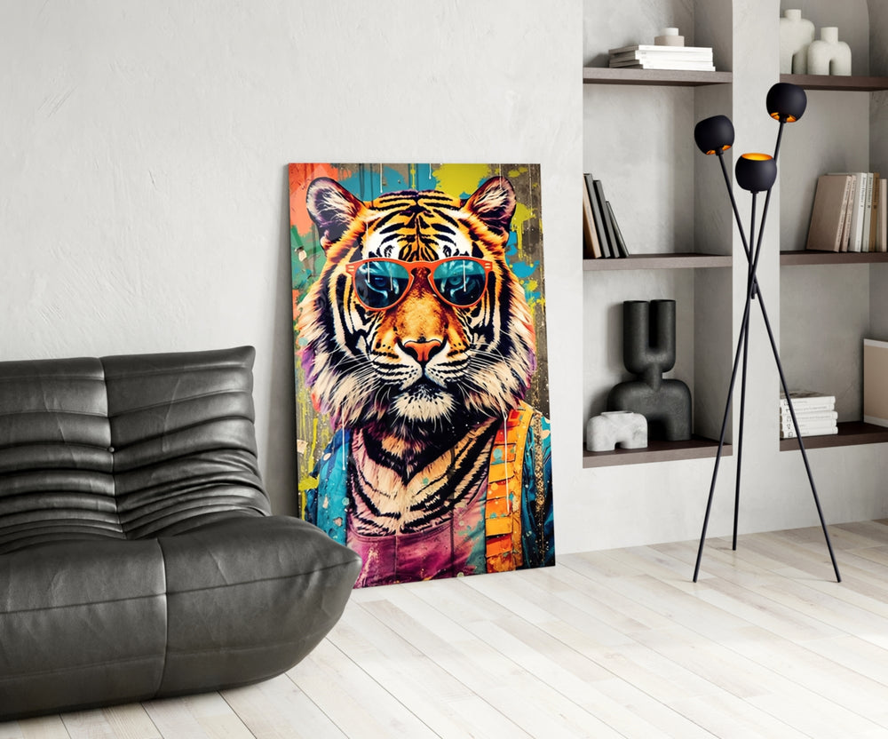 Cool Tiger panel adding editorial drama to a hallway