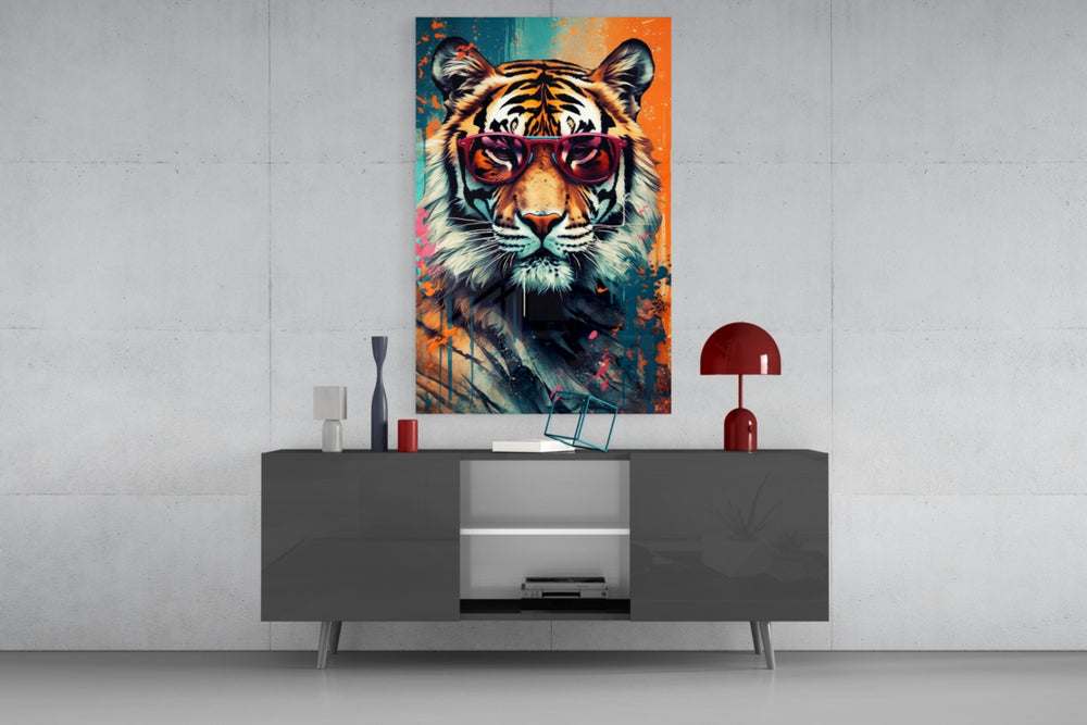 Cool Tiger panel catching lamp light to reveal its urban grit