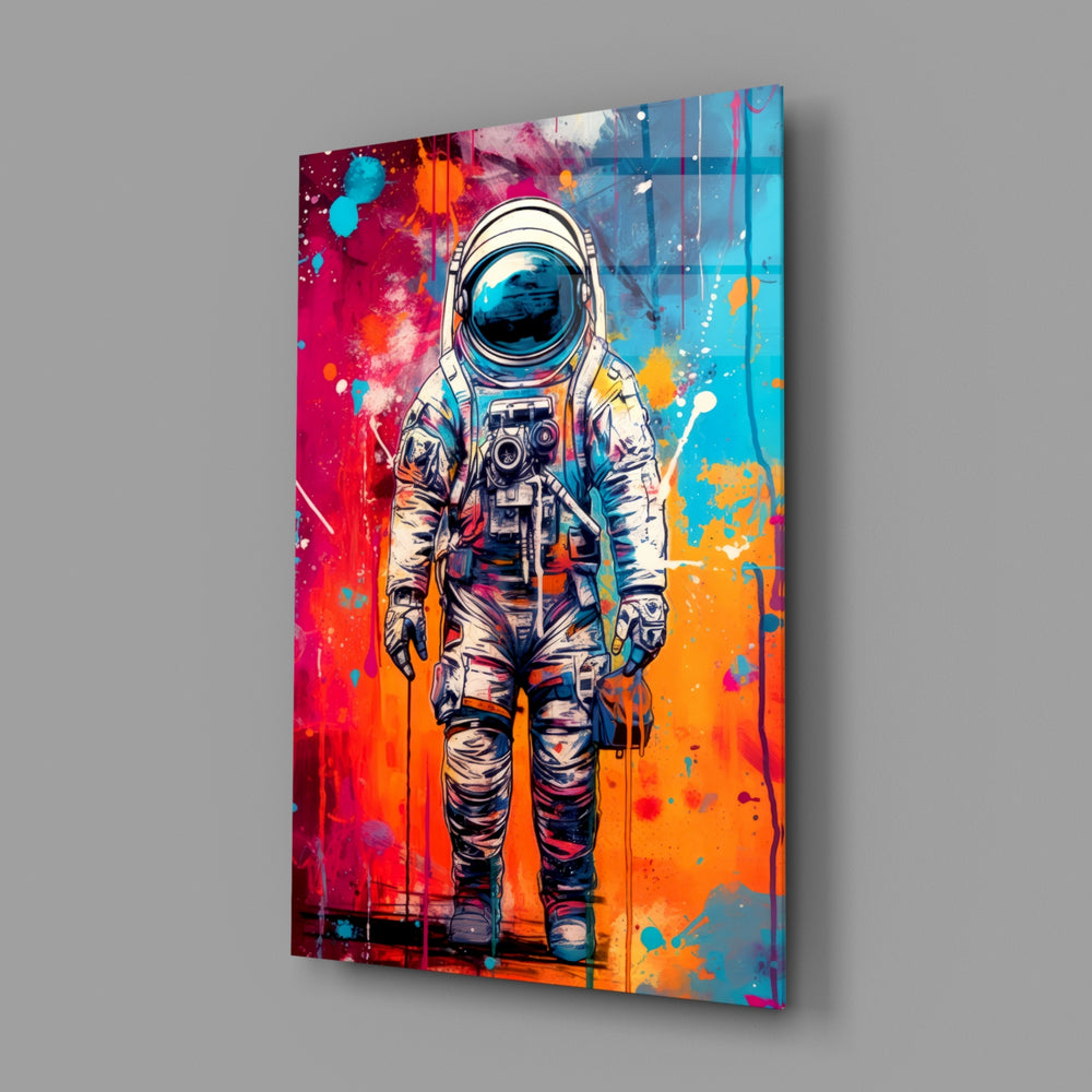 Pop-graffiti panel bringing cinematic glow to a gaming den