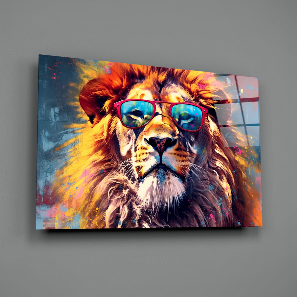 Pop-graffiti panel bringing cinematic glow to a creative office