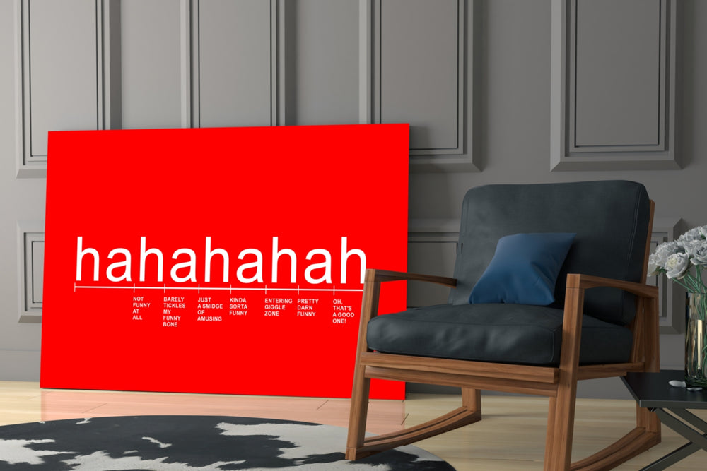 Laughter Analysis glass print enhancing a den with statement humor