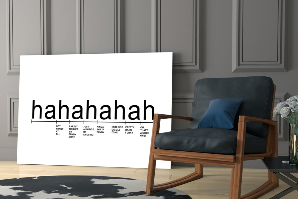 Laughter Analysis glass print enhancing a den with statement humor
