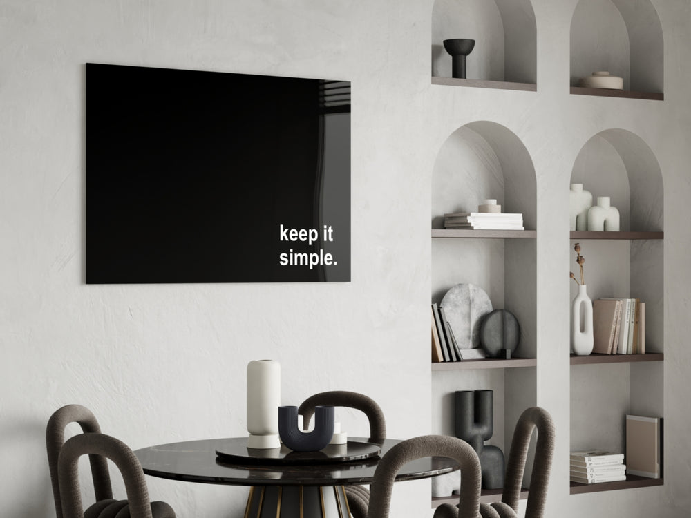 Keep It Simple panel adding editorial drama to a hallway