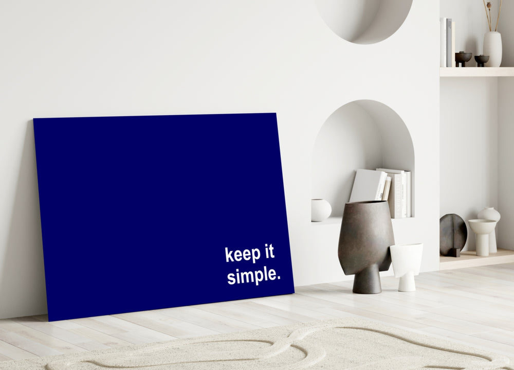Simple close-up showing lowercase white sans-serif on cobalt