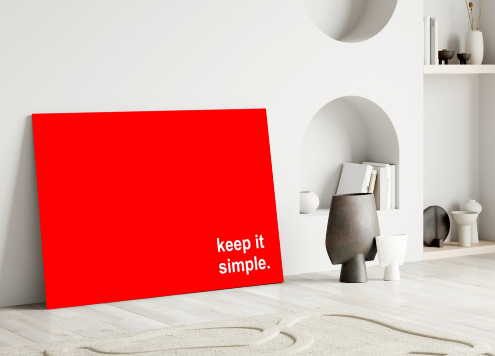 Simple close-up showing lowercase white sans-serif on scarlet