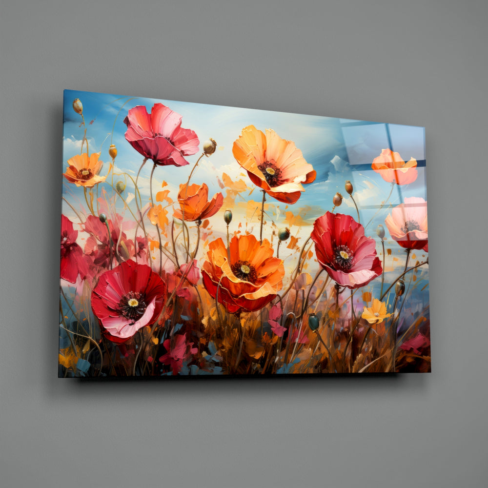 Pastoral-impasto panel bringing painterly depth to a dining room