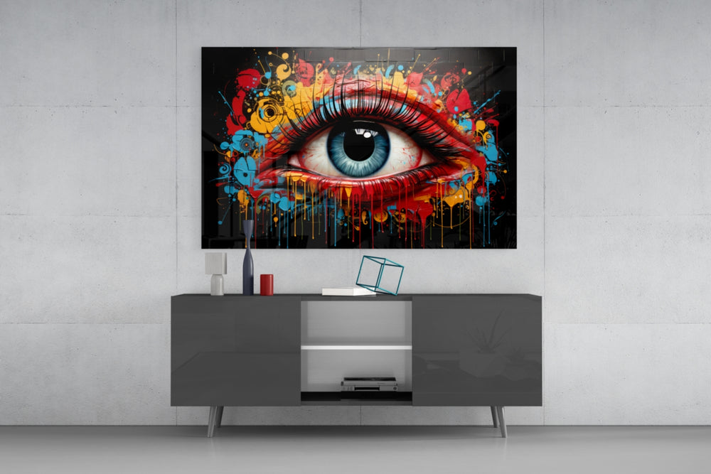 The Eye panel catching lamp light to reveal its cinematic glow