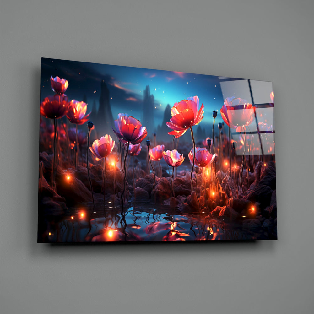 Fantasy-render panel bringing cinematic glow to a media room