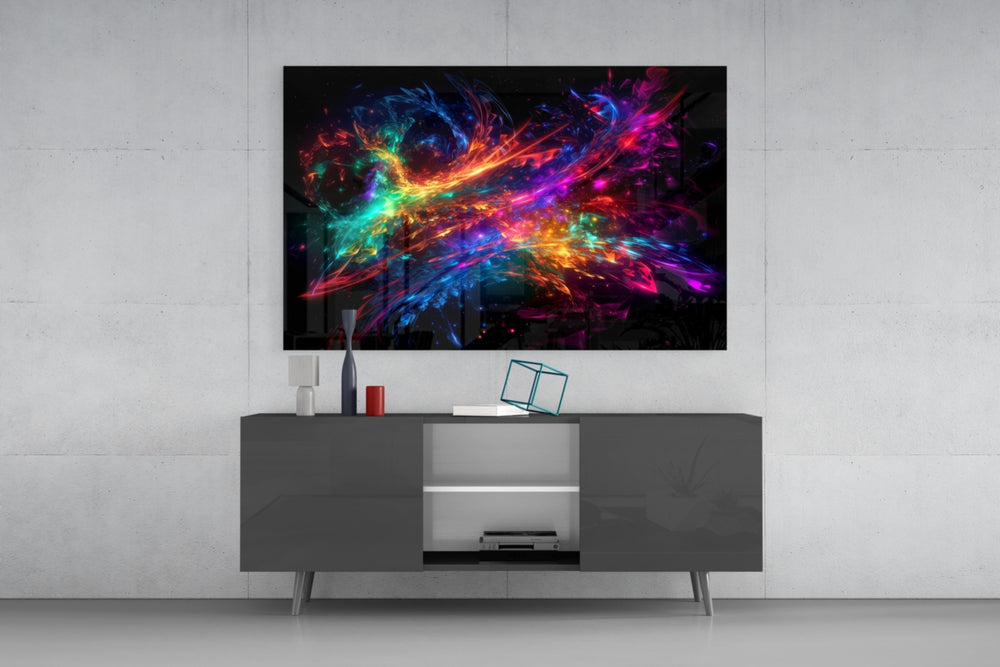 Colors of Space panel catching lamp light to reveal its cinematic glow
