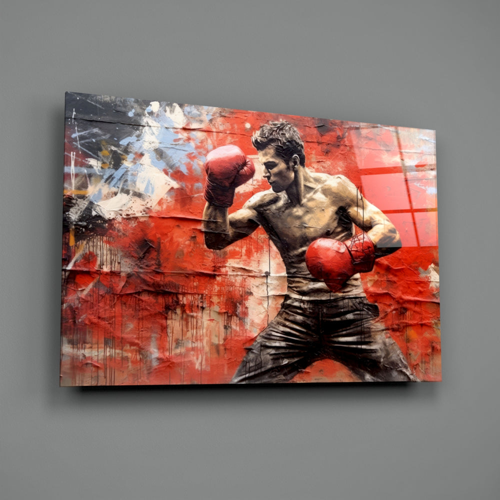Grunge-impact panel bringing painterly grit to a home gym
