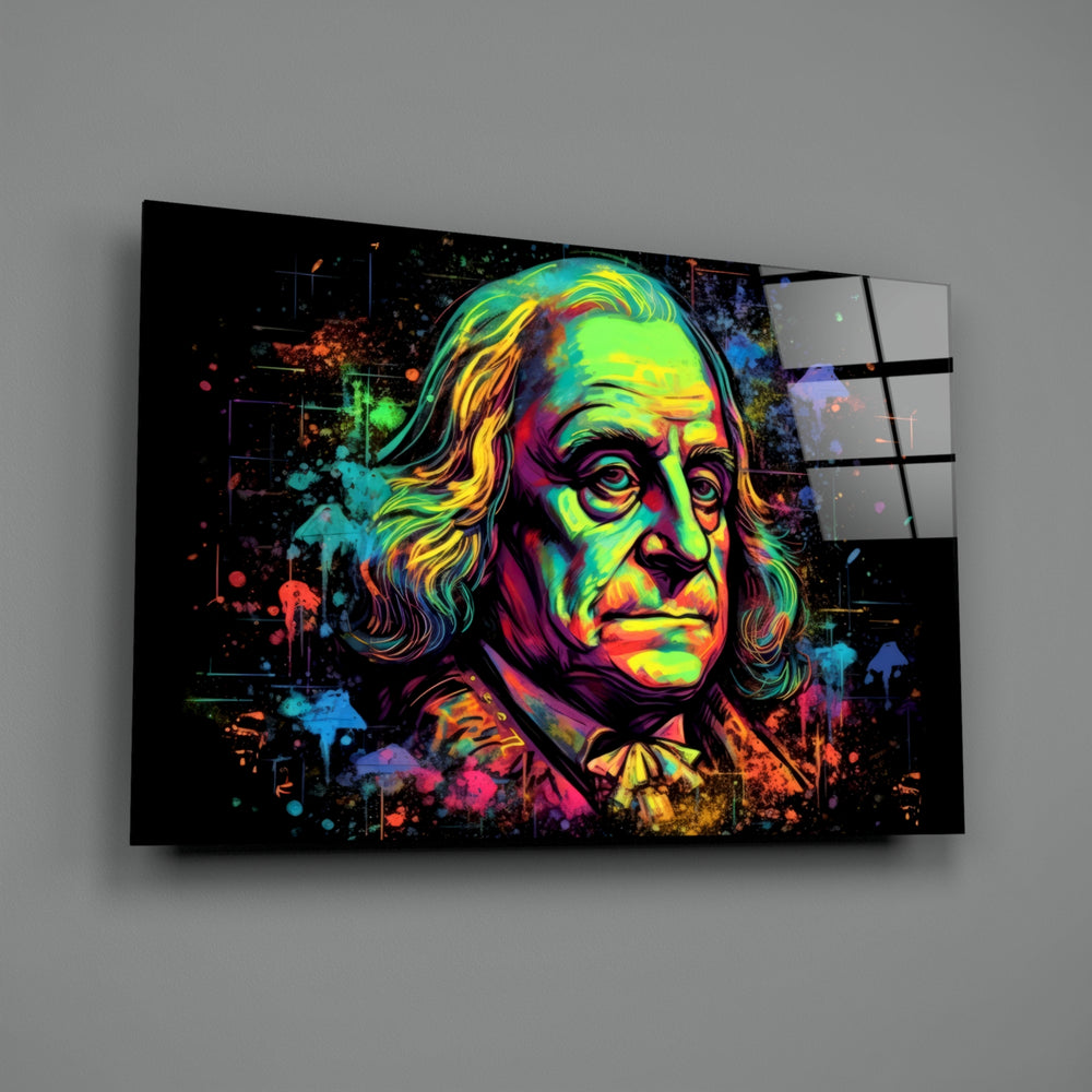 Neon-pop panel bringing cinematic glow to an office