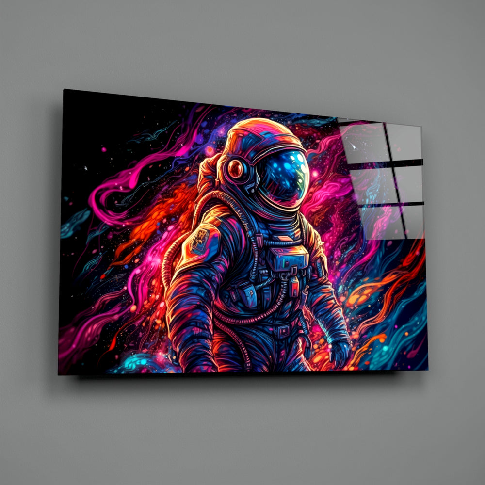 Painterly-cosmic panel bringing cinematic glow to a gaming den