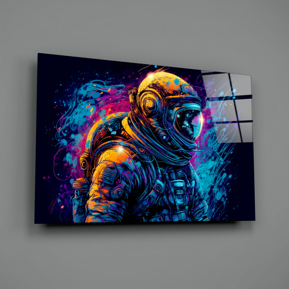 Pop-comic panel bringing cinematic glow to a gaming den