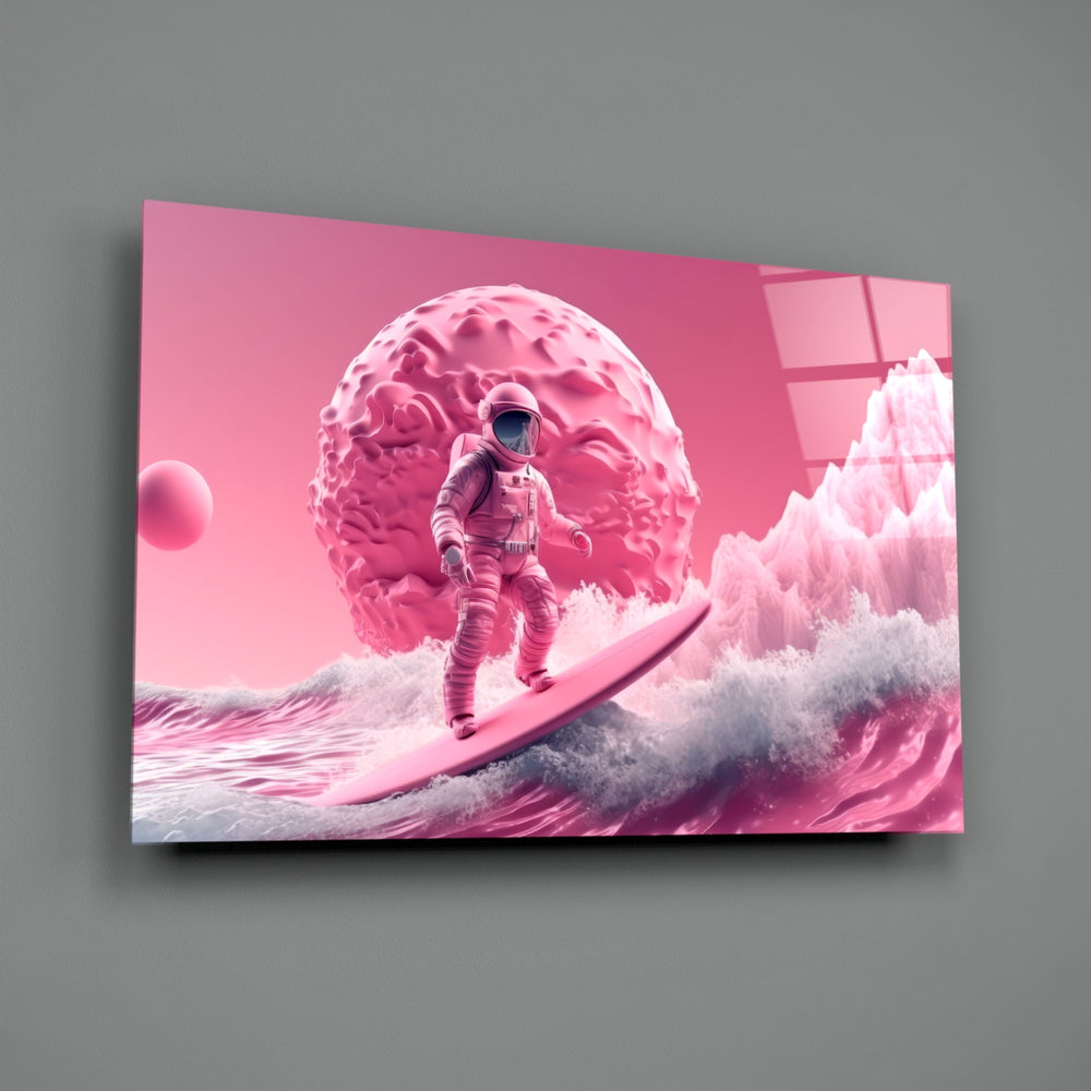 Pink-space panel bringing cinematic glow to a creative office