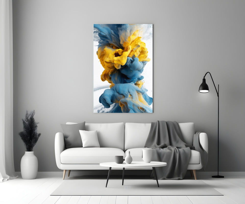 Color Explosion close-up showing canary plume and cobalt base