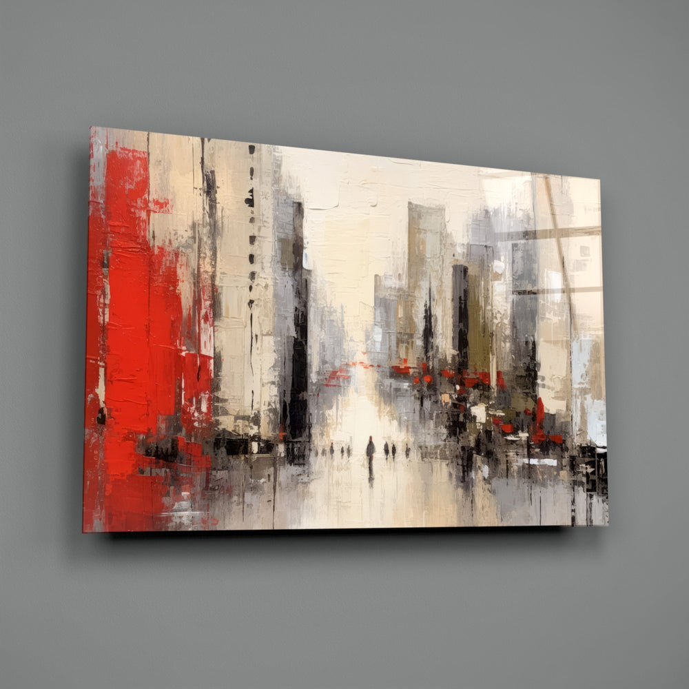 Editorial-avenue panel bringing painterly depth to a hotel-style lobby