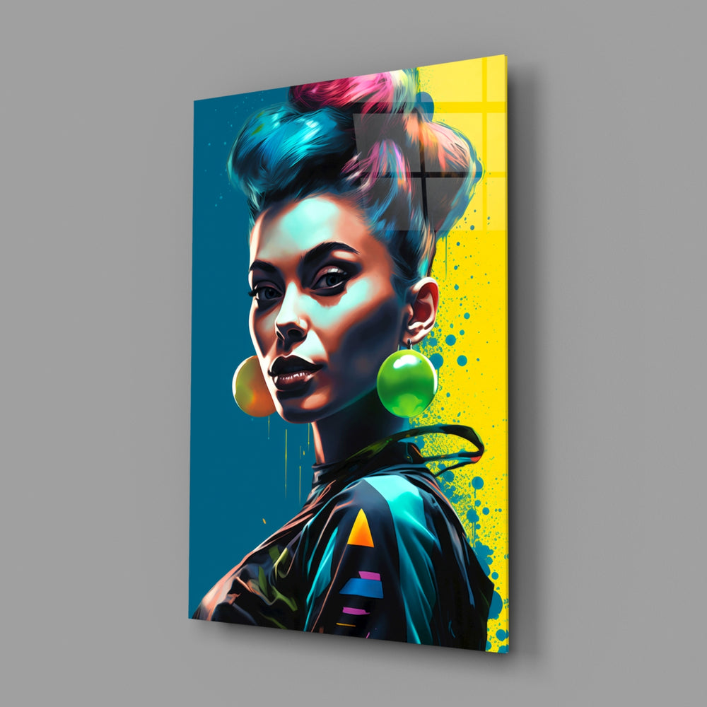 Pop-fashion panel bringing cinematic glow to a creative office