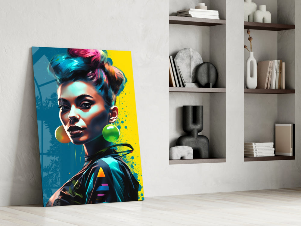 Earrings glass print enhancing a media room with statement glamour