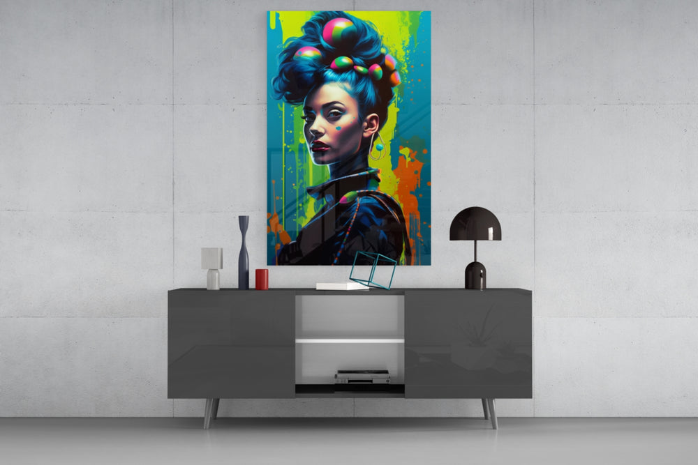 Hair Style panel catching lamp light to reveal its cinematic glow