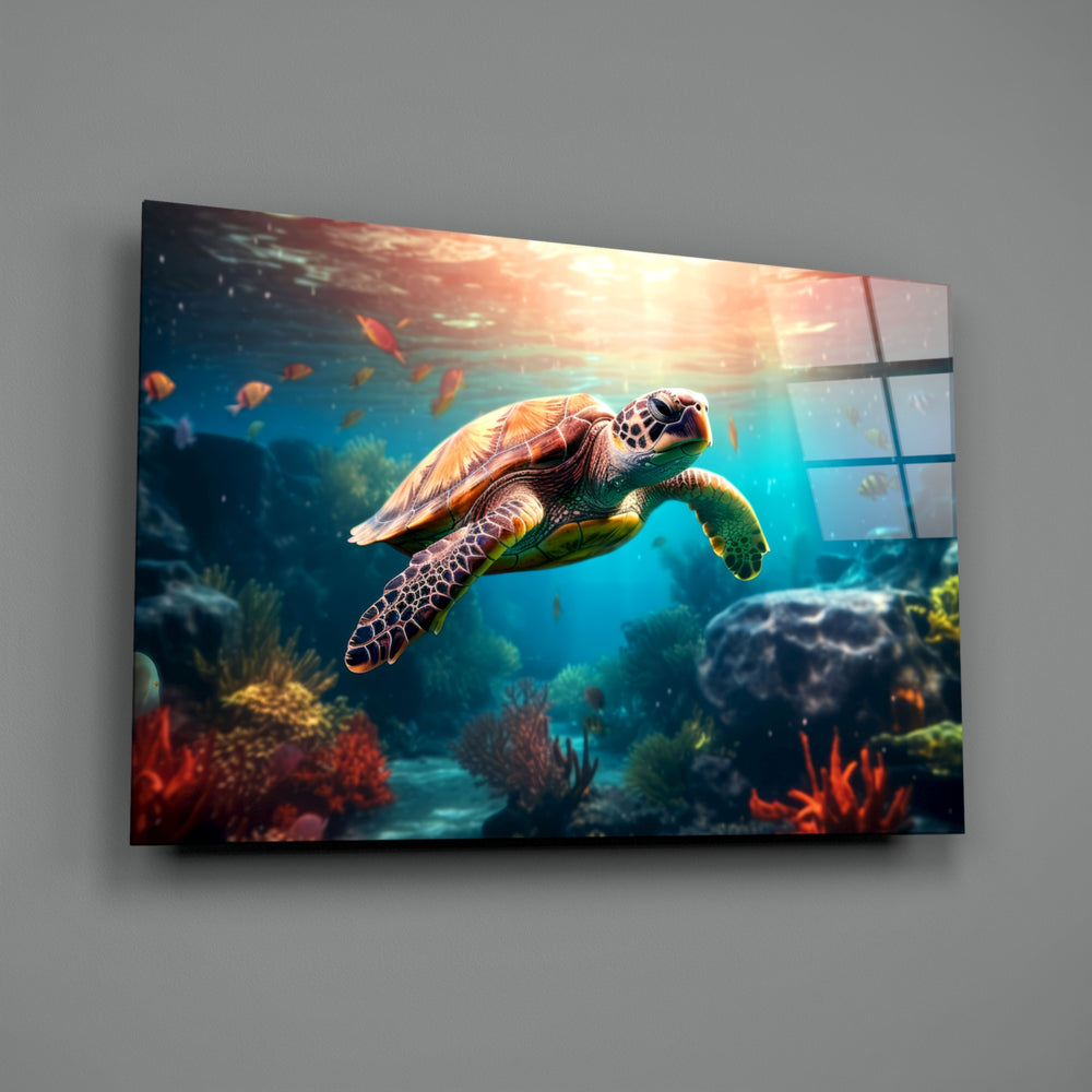 Cinematic-underwater panel bringing cinematic glow to a children's nursery