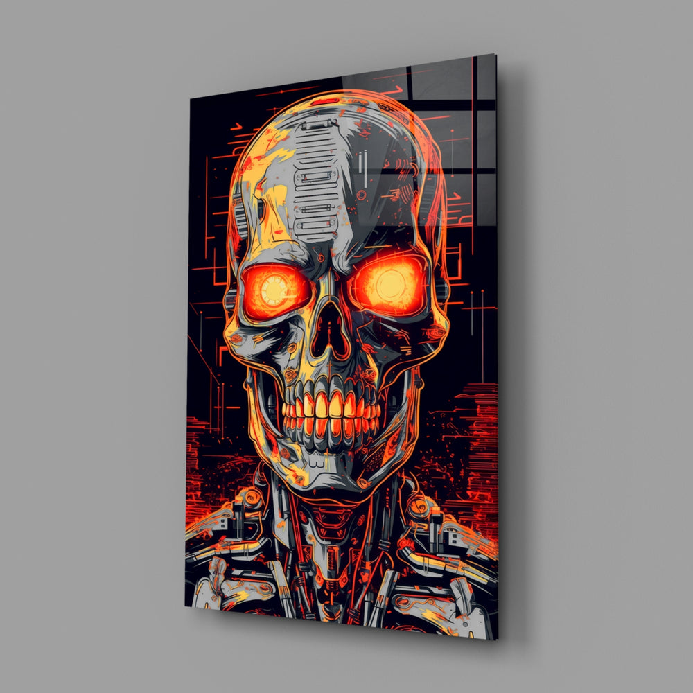 Cinematic-robot panel bringing cinematic glow to a gaming den