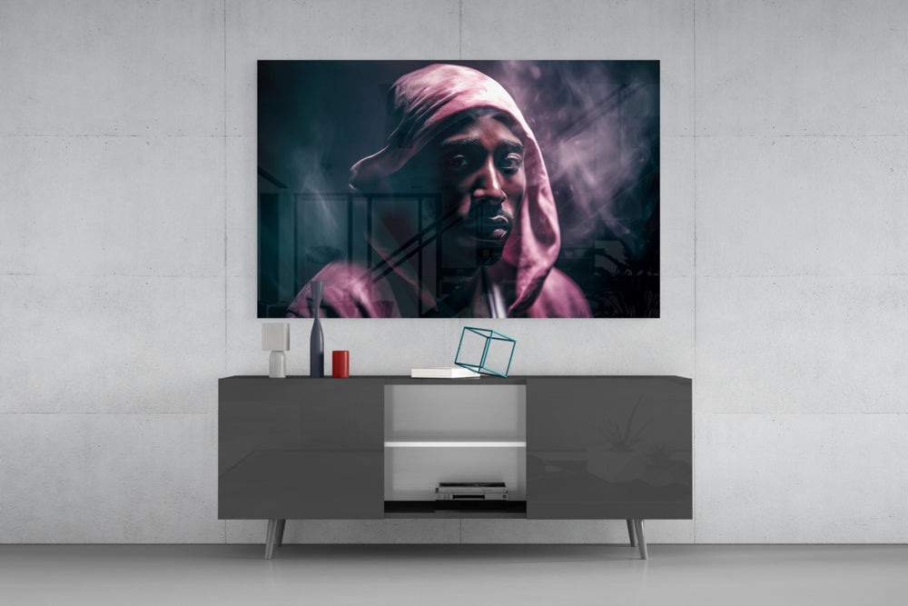 Golden Era Rapper Glass Wall Art || Designer Collection