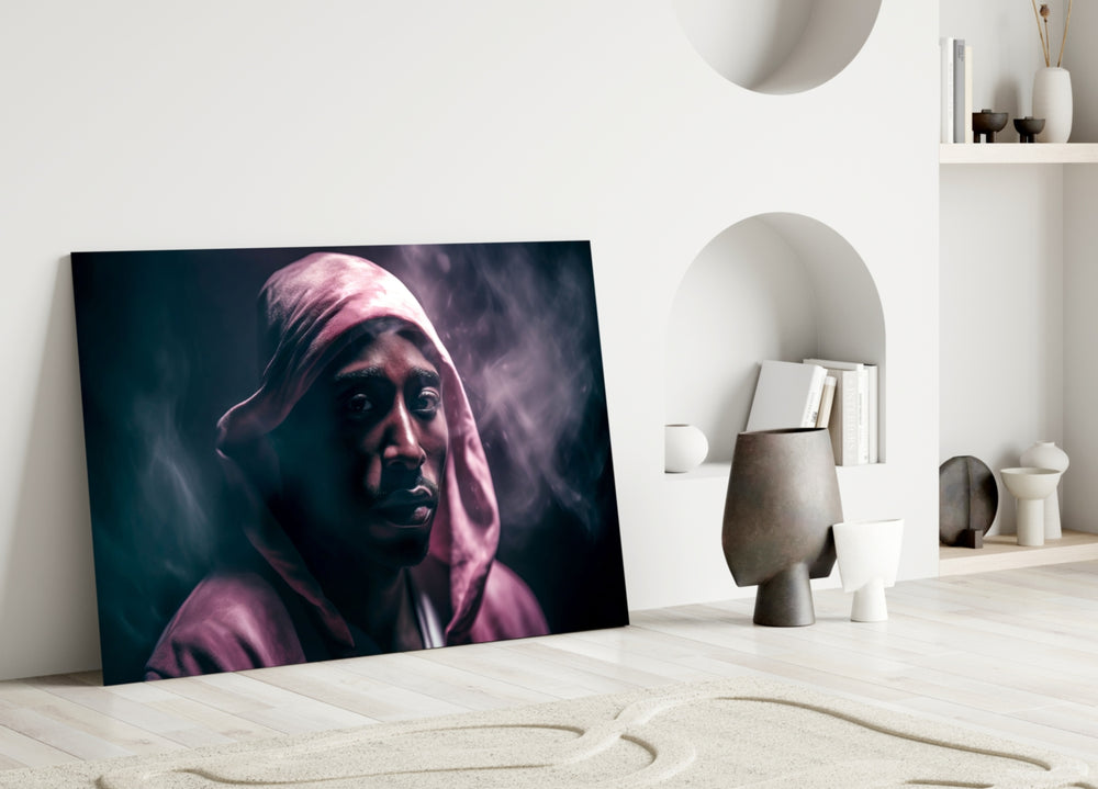 Golden Era Rapper Glass Wall Art || Designer Collection