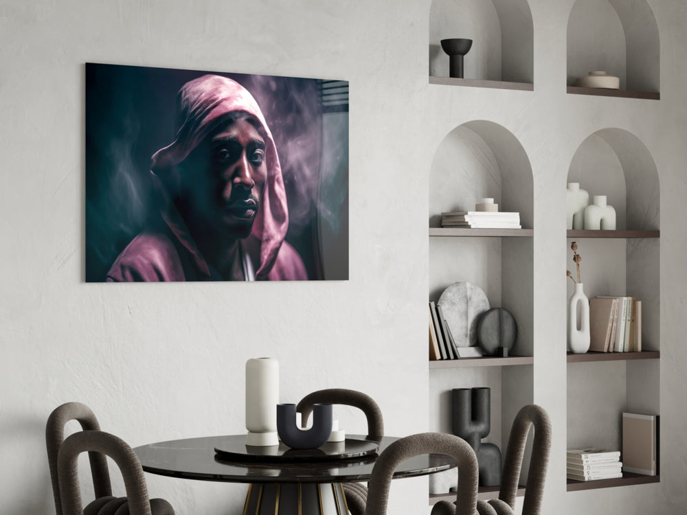 Golden Era Rapper Glass Wall Art || Designer Collection