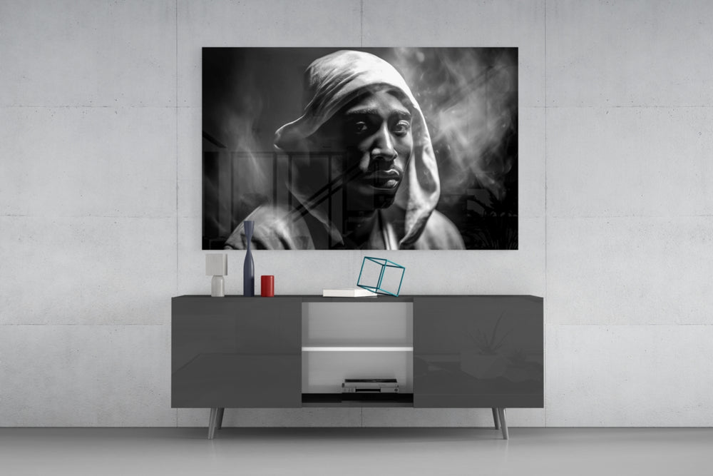 Golden Era Rapper Glass Wall Art || Designer Collection