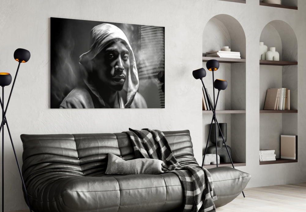 Golden Era Rapper Glass Wall Art || Designer Collection