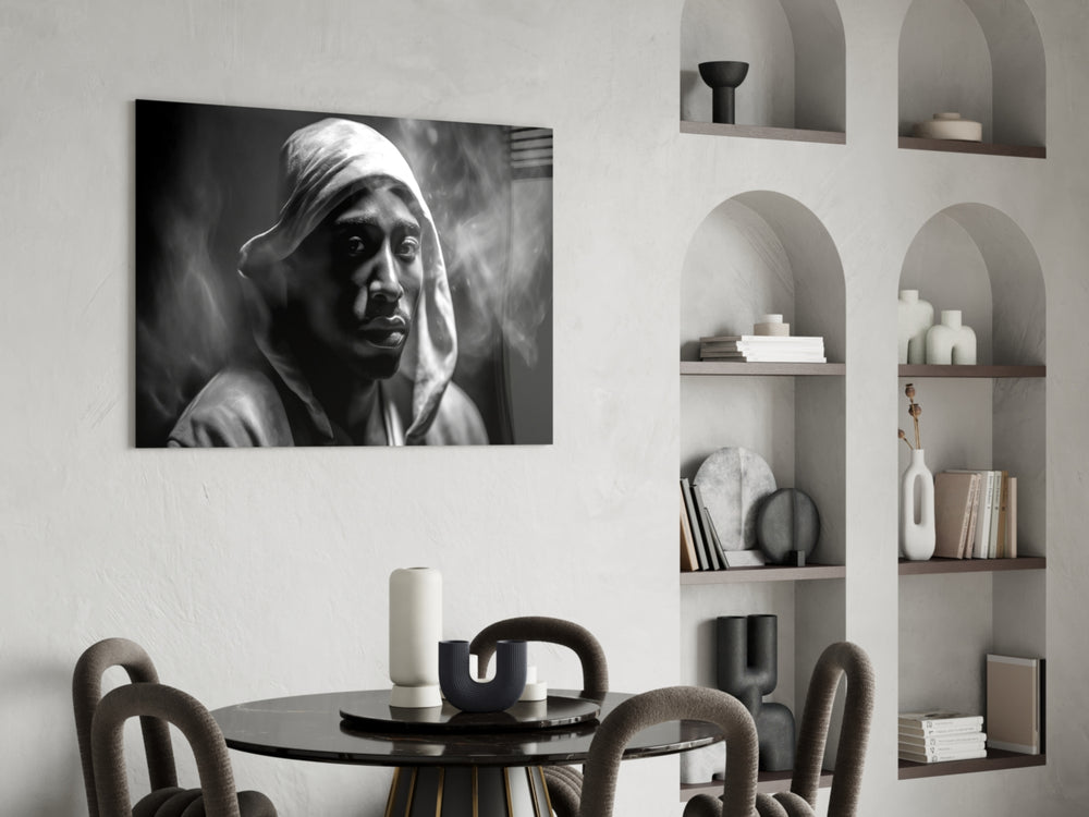 Golden Era Rapper Glass Wall Art || Designer Collection