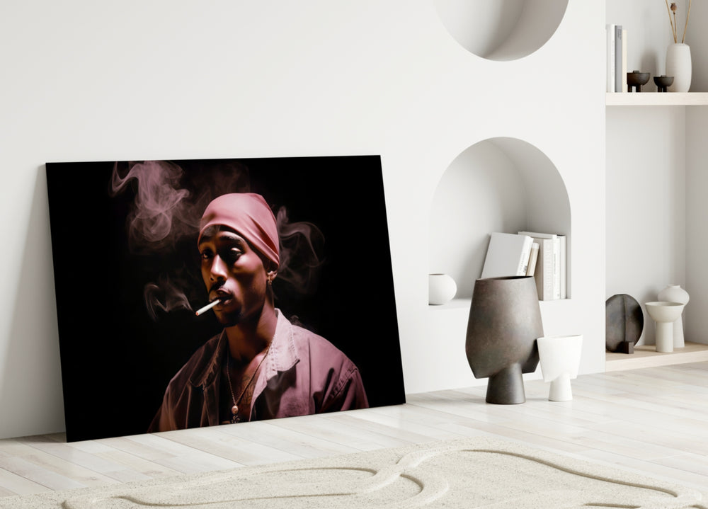 Golden Era Rapper Glass Wall Art || Designer Collection