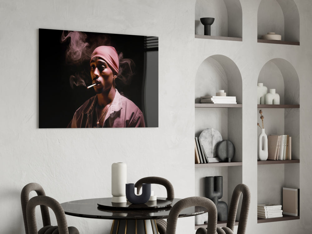 Golden Era Rapper Glass Wall Art || Designer Collection