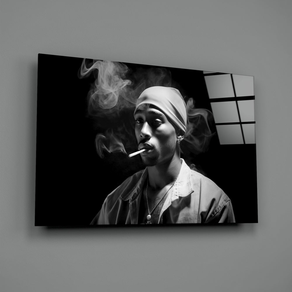 Golden Era Rapper Glass Wall Art || Designer Collection