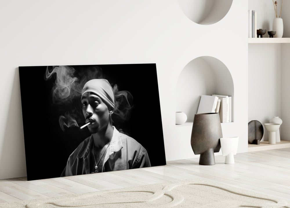 Golden Era Rapper Glass Wall Art || Designer Collection