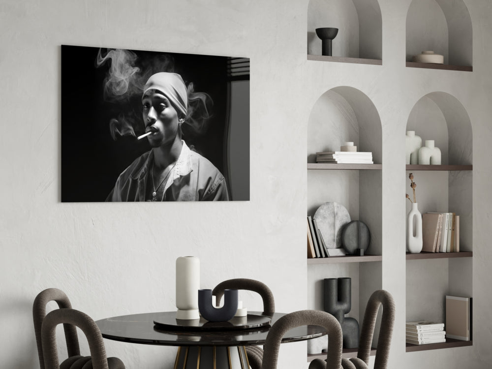 Golden Era Rapper Glass Wall Art || Designer Collection