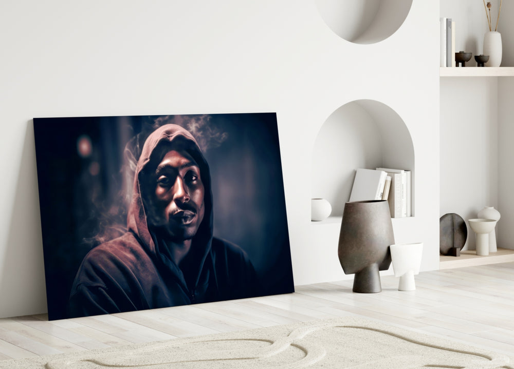 Golden Era Rapper Glass Wall Art || Designer Collection