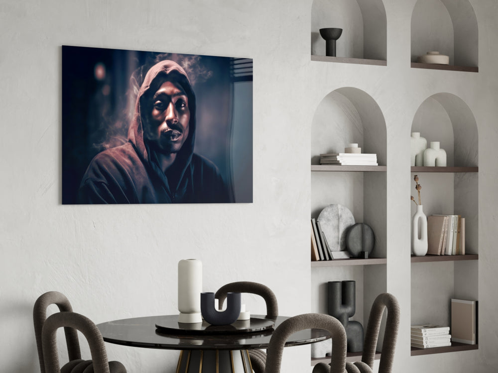 Golden Era Rapper Glass Wall Art || Designer Collection