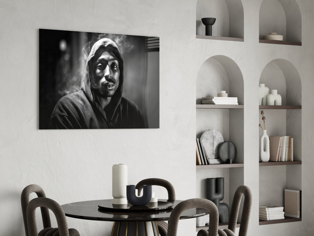 Golden Era Rapper Glass Wall Art || Designer Collection
