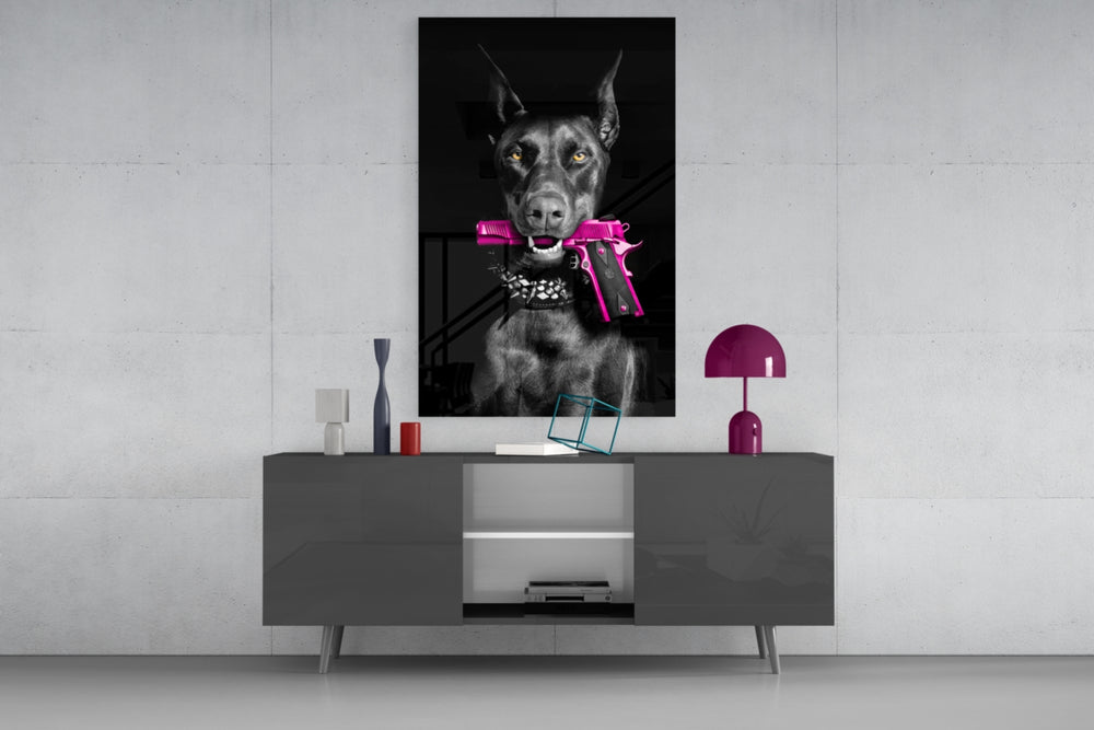 Gun Dog Glass Wall Art || Designer Collection.