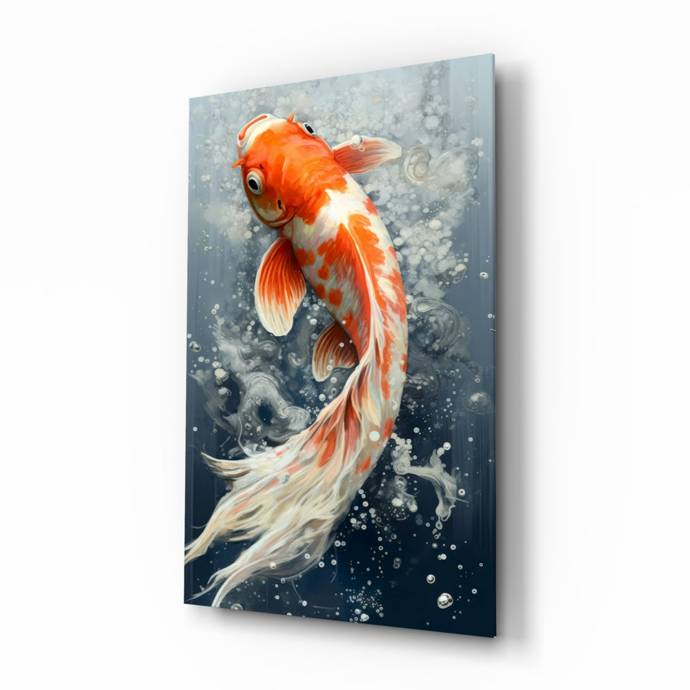 Serene-aquatic panel bringing calm glow to a meditation corner