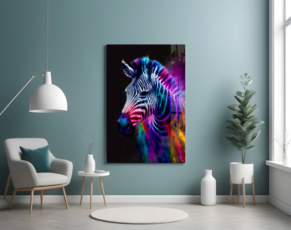 Zebra panel adding psychedelic heat to a hallway
