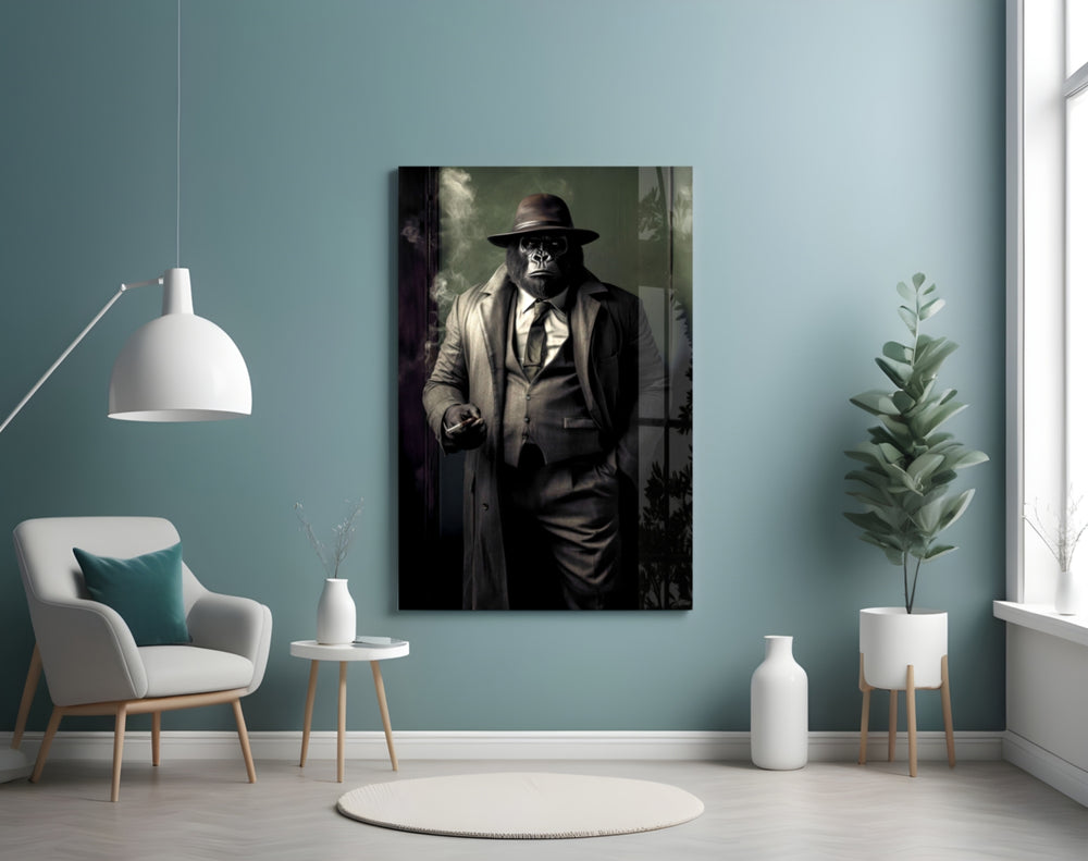 Mr Inspector panel adding editorial drama to a hallway