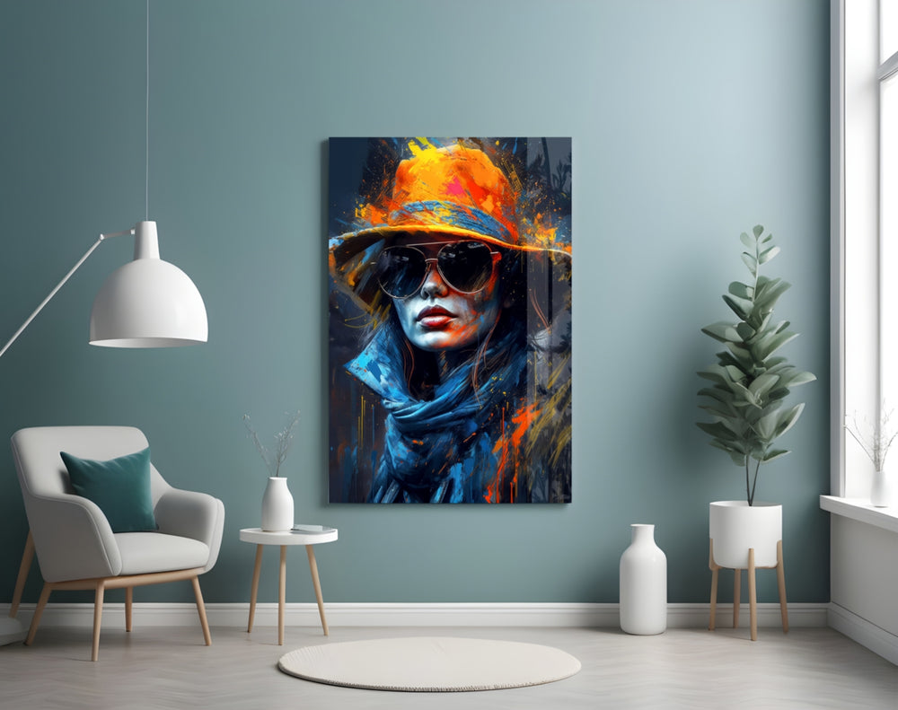 Hat panel adding editorial flair to a hallway