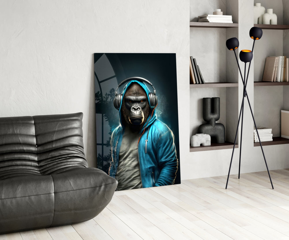 Animal Vogue glass print enhancing a den with statement firepower