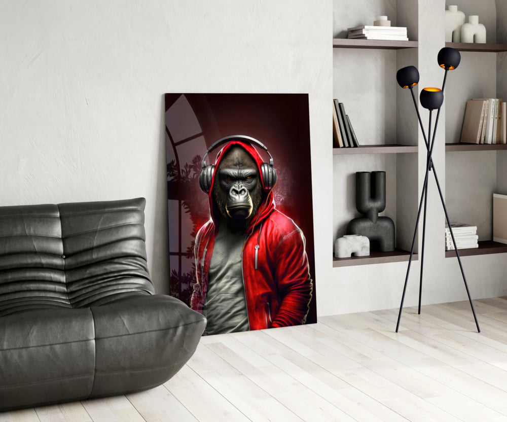 Animal Vogue glass print enhancing a den with statement firepower