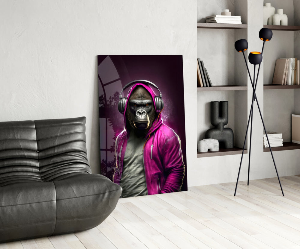 Animal Vogue glass print enhancing a den with statement firepower