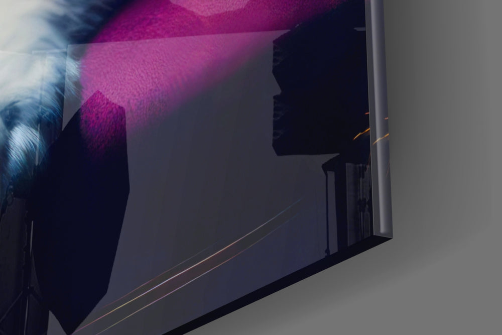 The Queen panel catching lamp light to reveal its cinematic glow