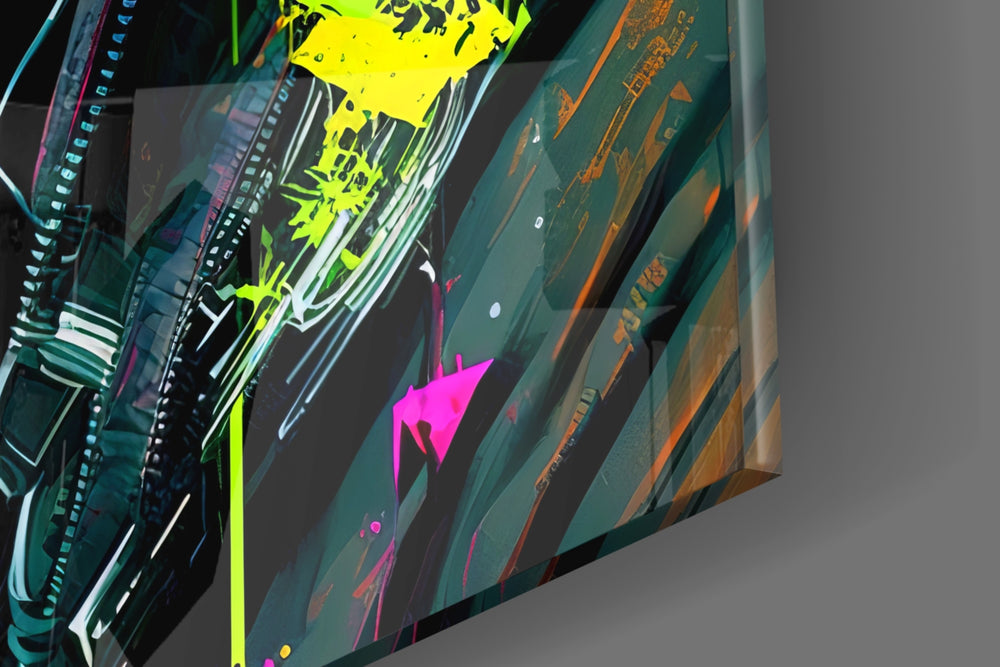 City Music panel catching lamp light to reveal its cinematic glow